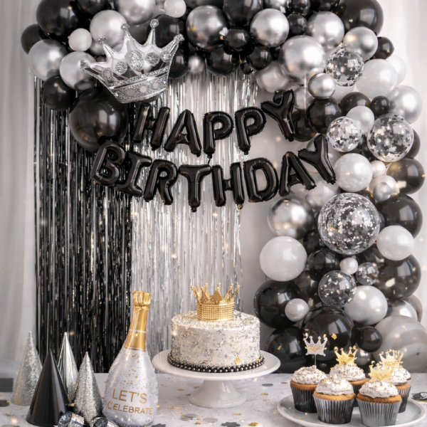 44 Parça Doğum Günü Balon Konsepti - Happy Birthday Seti ENG-B1002