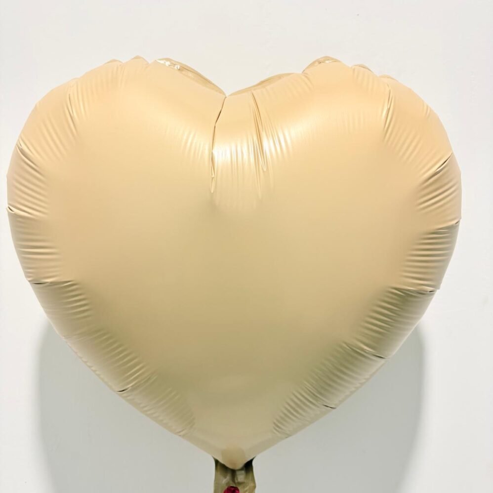 18 İnç Krem Kalp Folyo Balon