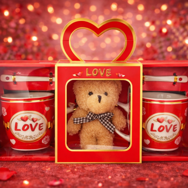 Love Temalı Ayıcık ve Kupa Hediye Seti ENG-KB-02