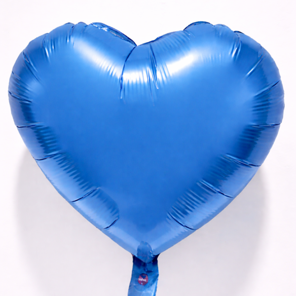 18 İnç Mavi Renk Kalp Folyo Balon