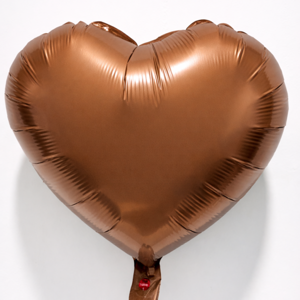 18 İnç Kahverengi Kalp Folyo Balon