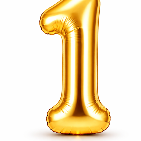 1 Rakam Gold Folyo Balon