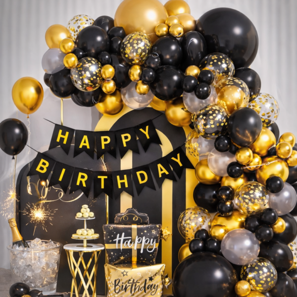 74 Parça Doğum Günü Balon Konsepti - Happy Birthday Seti ENG-B1041