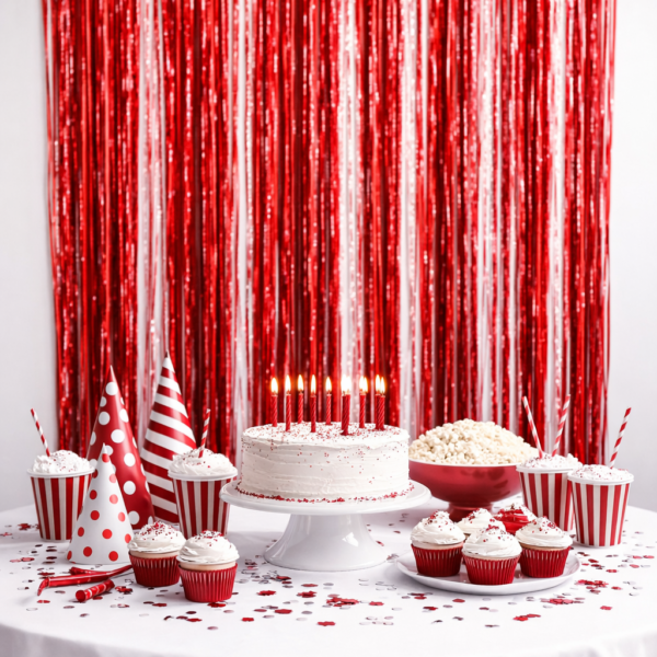 Kırmızı Fon Perde - ENG- ARKA FON