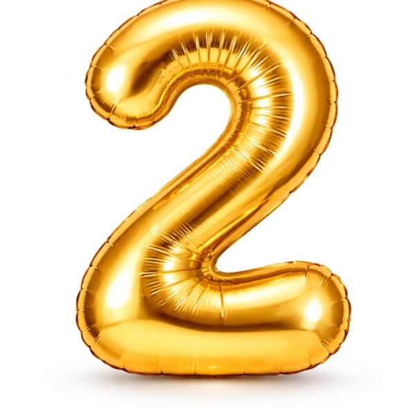 2 Rakam Gold Folyo Balon