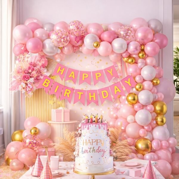 71 Parça Doğum Günü Balon Konsepti - Happy Birthday Seti ENG-B1012