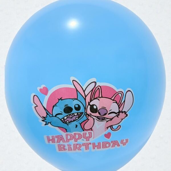10 Adet Stick Karakter Happy Birthday Balon - ENG-B1119