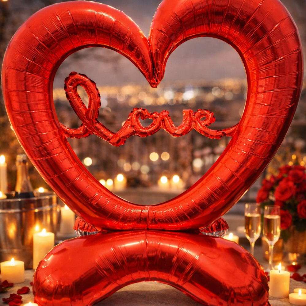 106,4 cm Kırmızı Kalp Folyo Balon – Romantik ve Şık Dekorasyon ENG-B1044