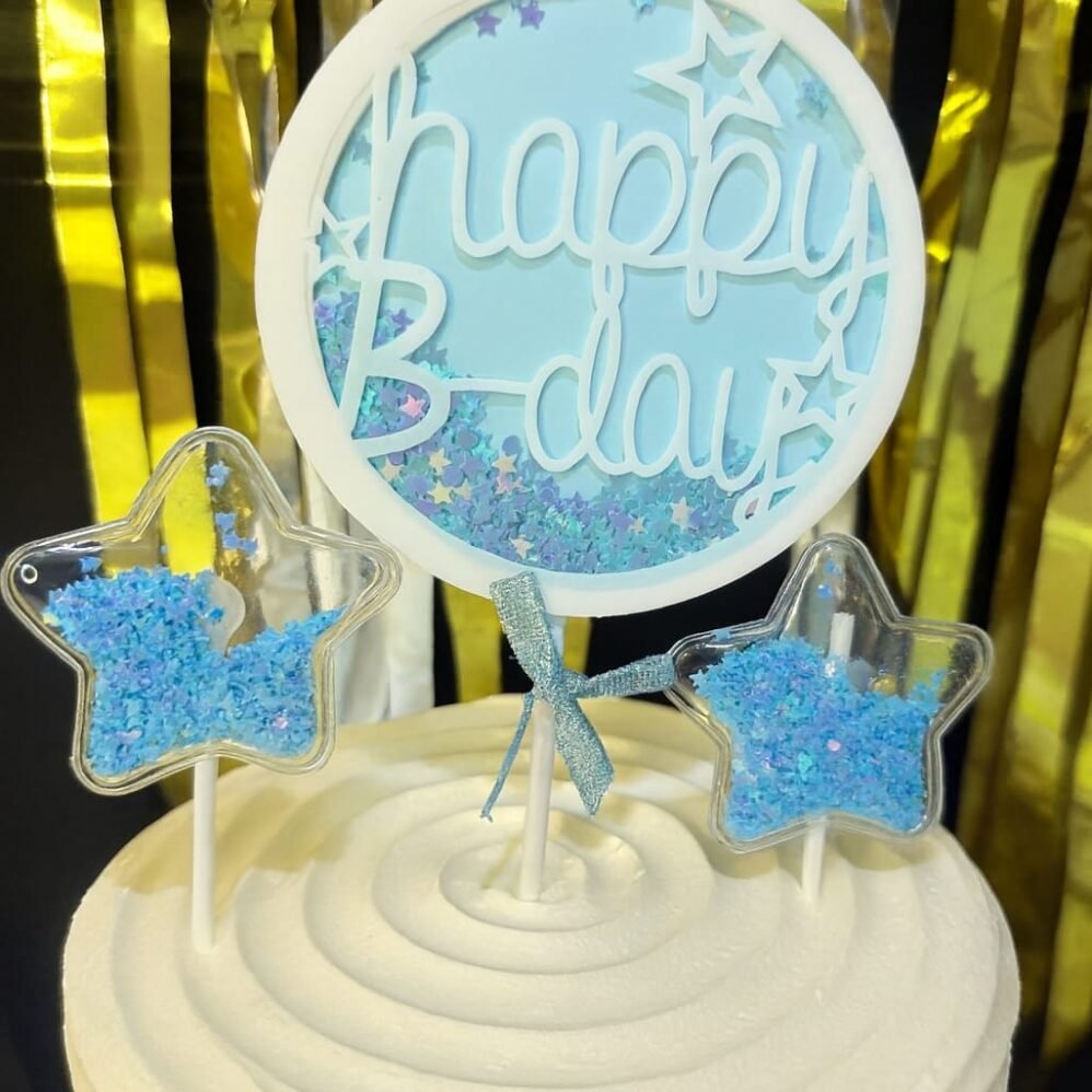 Pasta süsü Mavi Shake Happy B-Day 3'lü Set