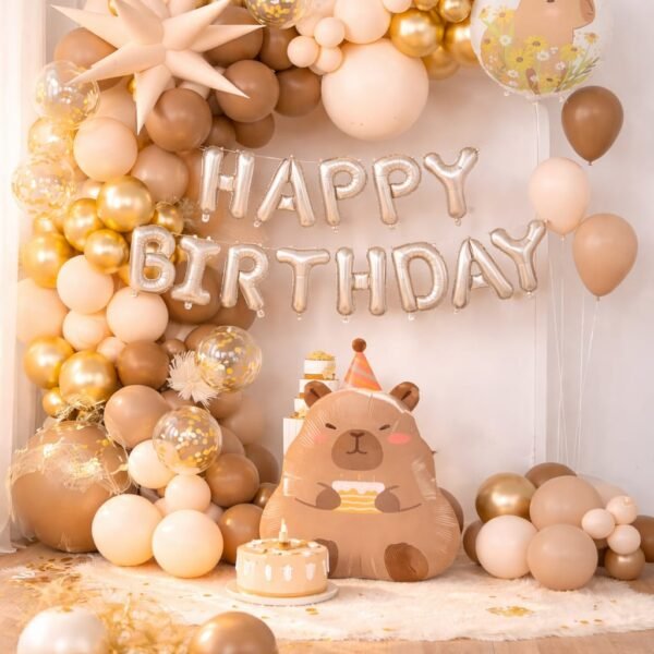 135 Parça Doğum Günü Balon Konsepti - Happy Birthday Seti ENG-B1001