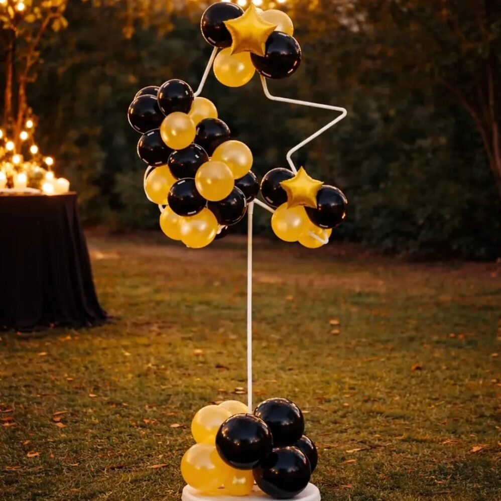 160 cm Yıldız Şekilli – Parti & Organizasyon Balon Dekor Standı (Balonsuz)