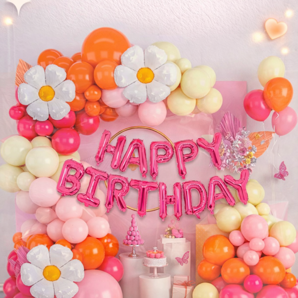 61 Parça Doğum Günü Balon Konsepti - Happy Birthday Seti ENG-B1008