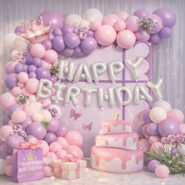 58 Parça Doğum Günü Balon Konsepti - Happy Birthday Seti ENG-B1004