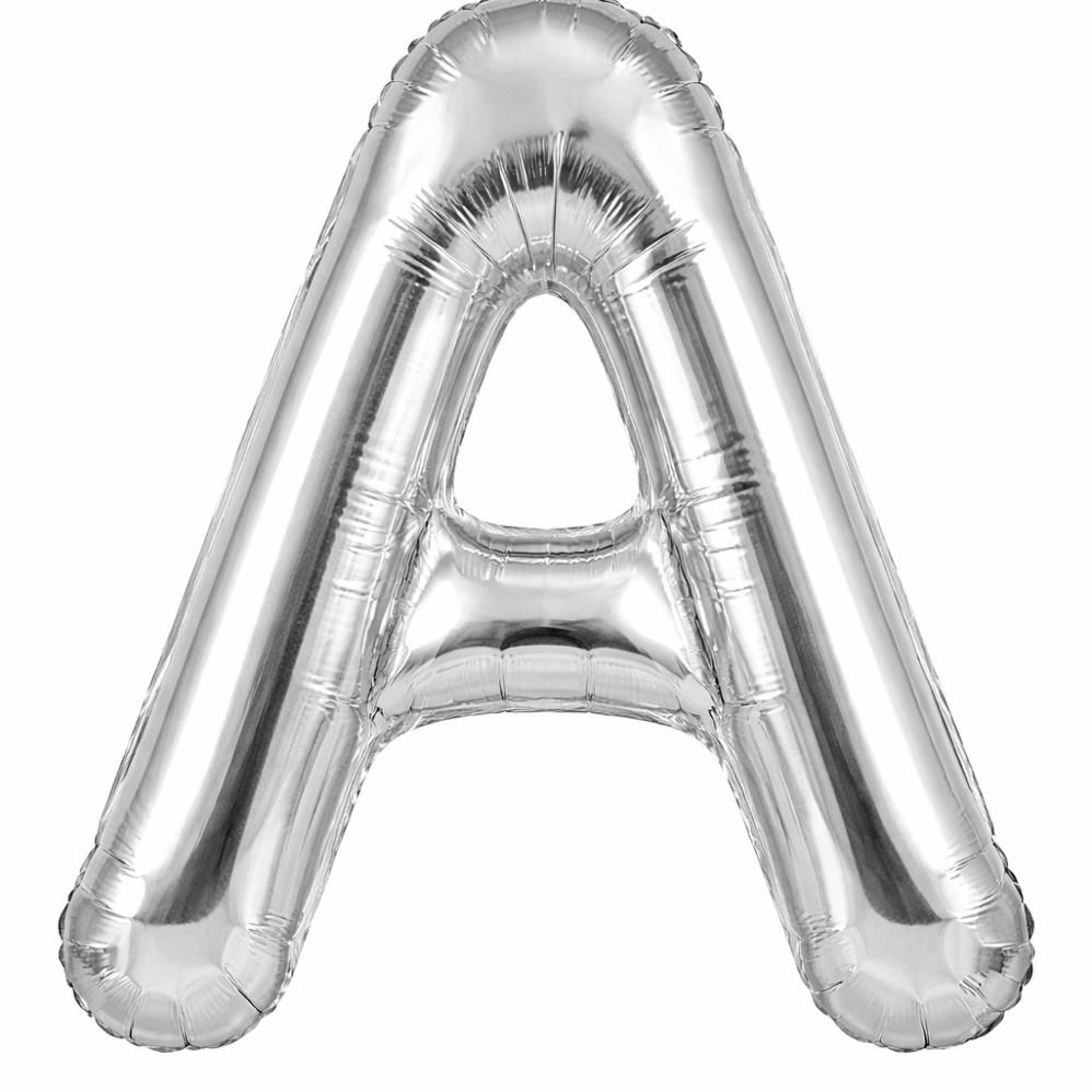 A Harfi Gümüş Folyo Balon