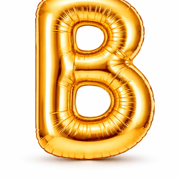 B Harfi Gold Folyo Balon