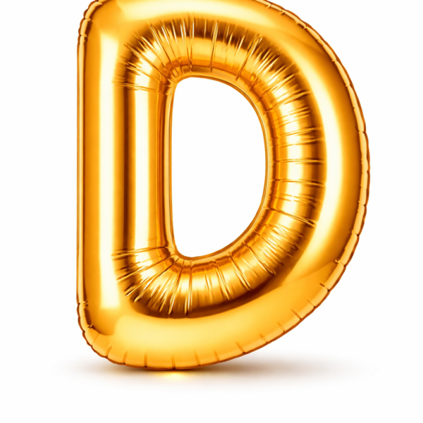 D Harfi Gold Folyo Balon