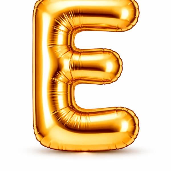 E Harfi Gold Folyo Balon