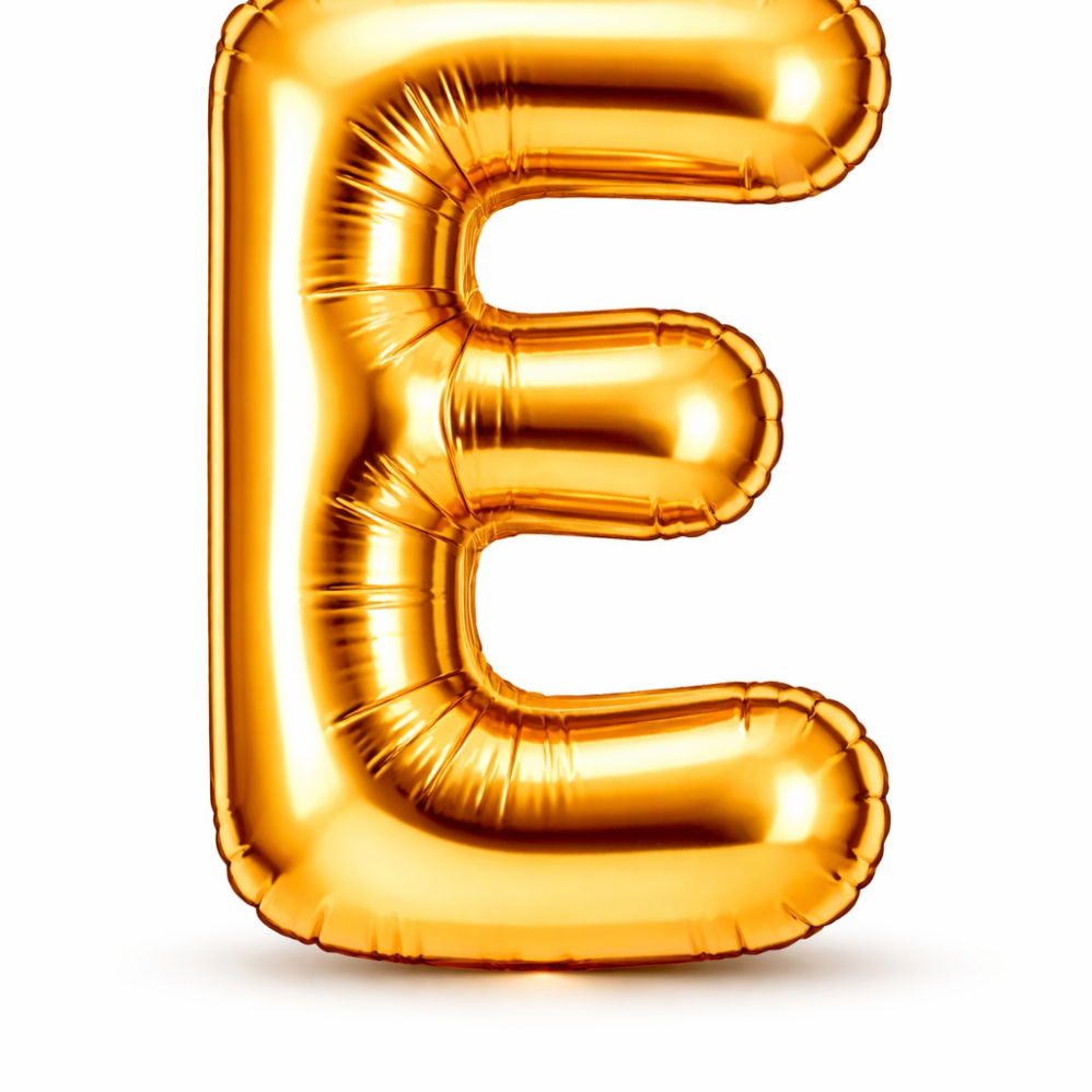 E Harfi Gold Folyo Balon