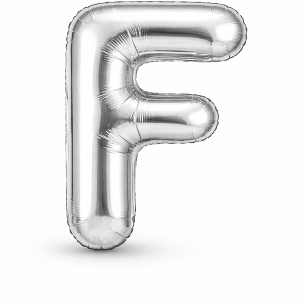 F Harfi Gümüş Folyo Balon