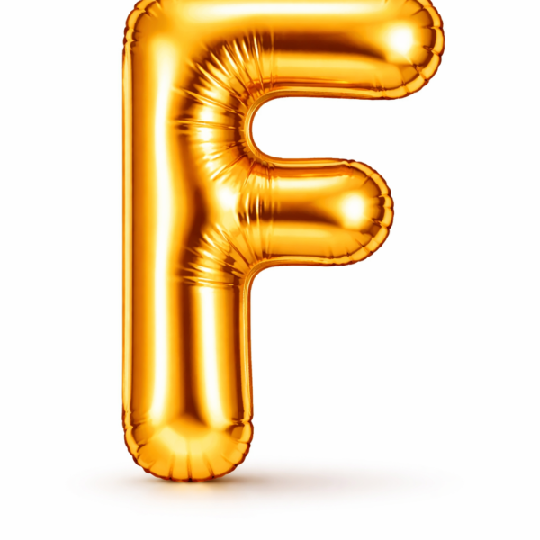 F Harfi Gold Folyo Balon