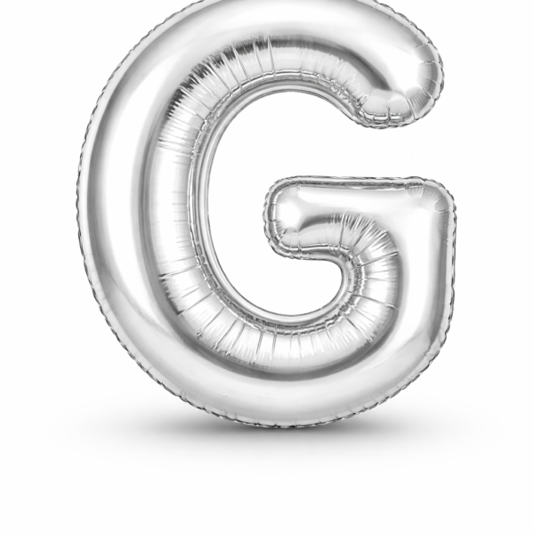 G Harfi Gümüş Folyo Balon