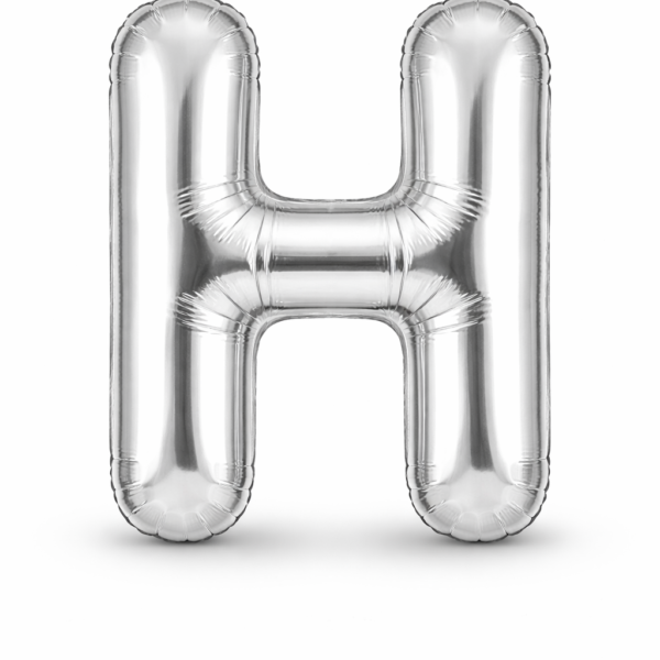 H Harfi Gümüş Folyo Balon