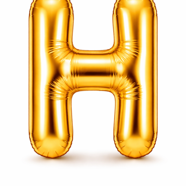 H Harfi Gold Folyo Balon