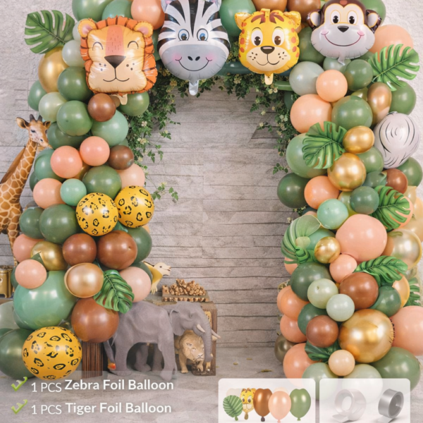 100 Parça Safari & Hayvan Temalı Balon Konsepti - ENG-B1092