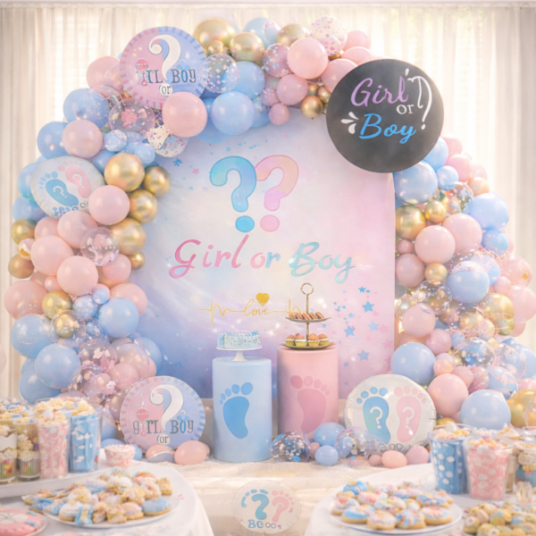 74 Parça Cinsiyet Balon Konsepti - Baby Shower Seti ENG-B1082