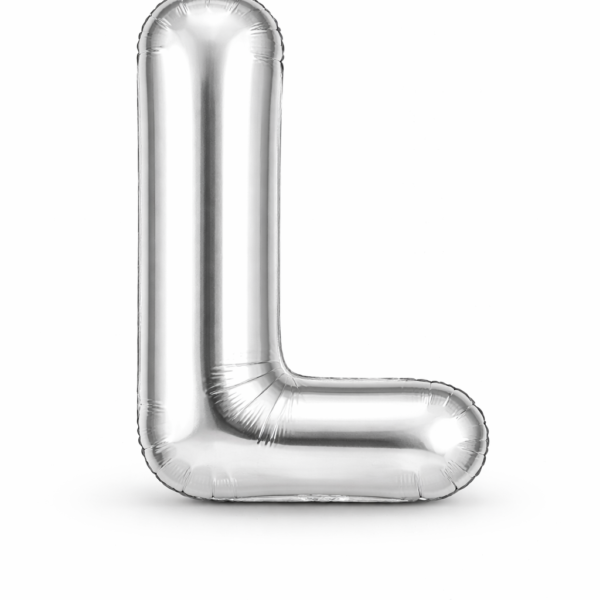 L Harfi Gümüş Folyo Balon