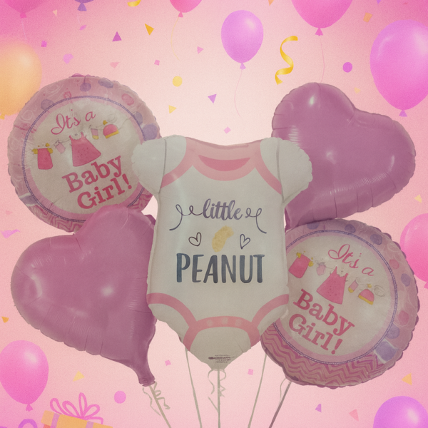 5'Li İt's a Little Peanut Baby Girl Seti ENG-33