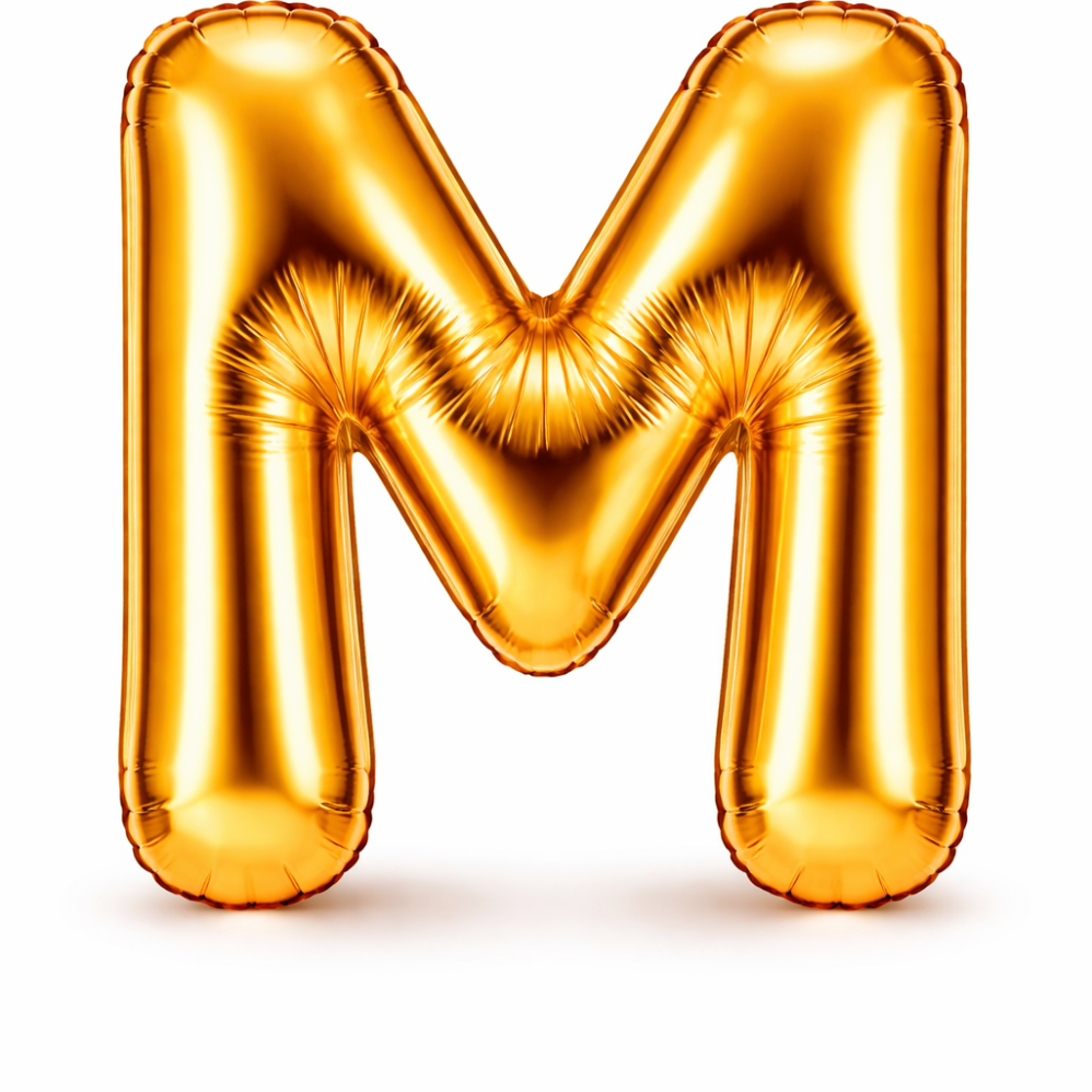 M Harfi Gold Folyo Balon