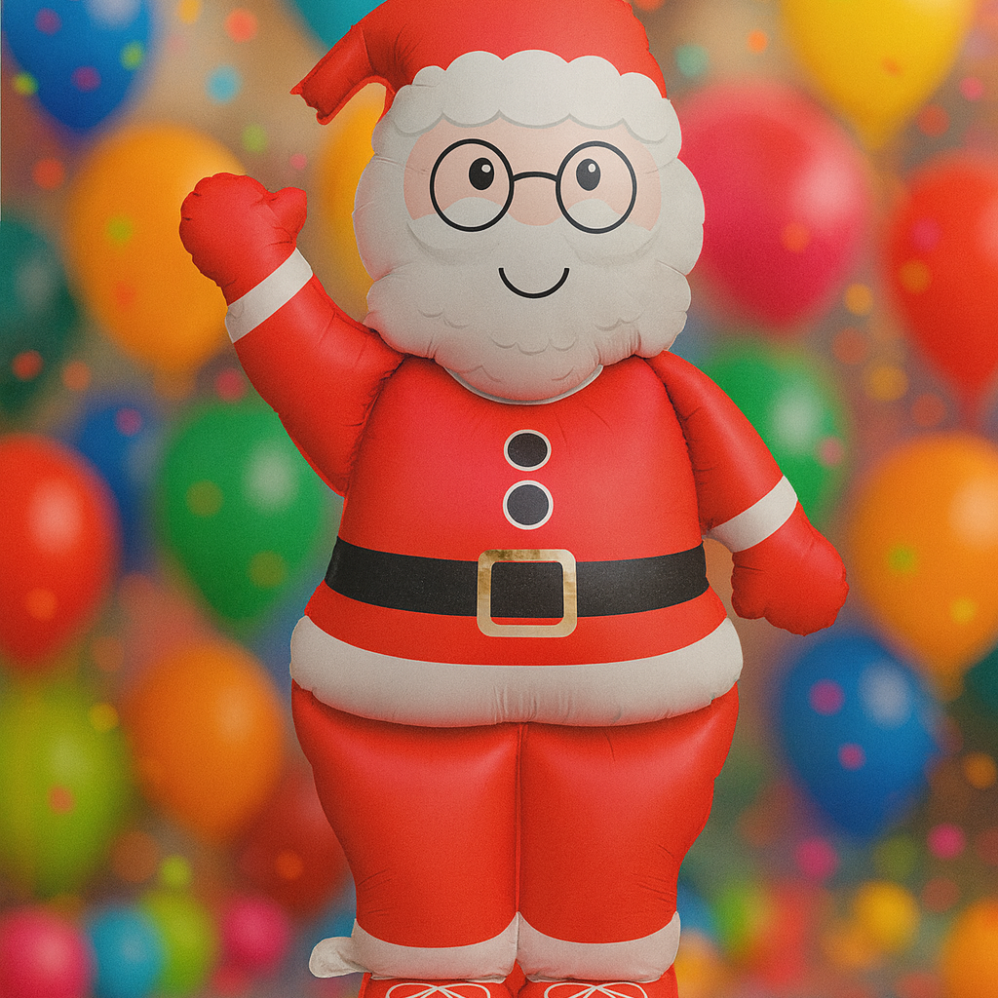 Parlak Noel Baba Folyo Balon 155 cm Yılbaşı Parti Dekoru Helyum Uyumlu | ENG-5 |