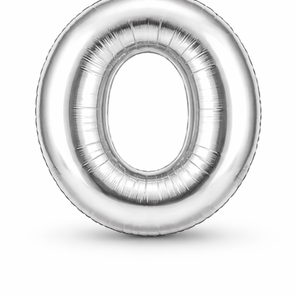 O Harfi Gümüş Folyo Balon