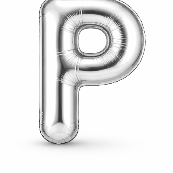 P Harfi Gümüş Folyo Balon