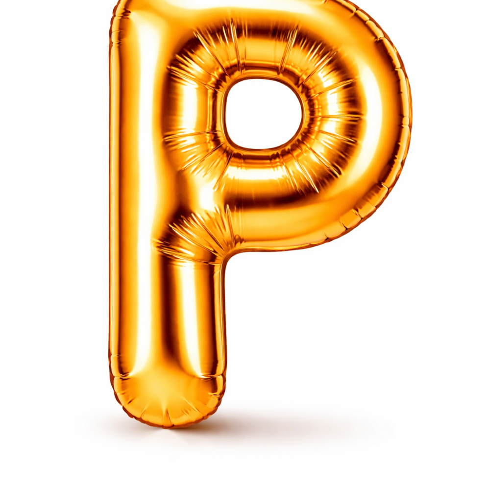 P Harfi Gold Folyo Balon