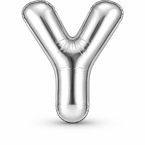 Y Harfi Gümüş Folyo Balon