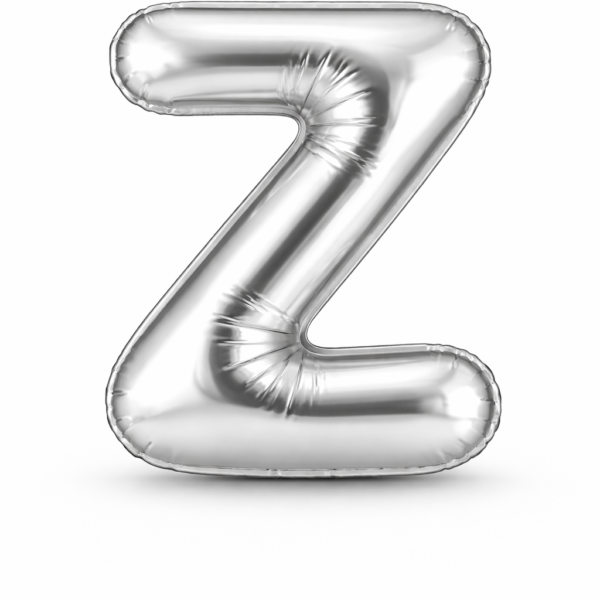 Z Harfi Gümüş Folyo Balon