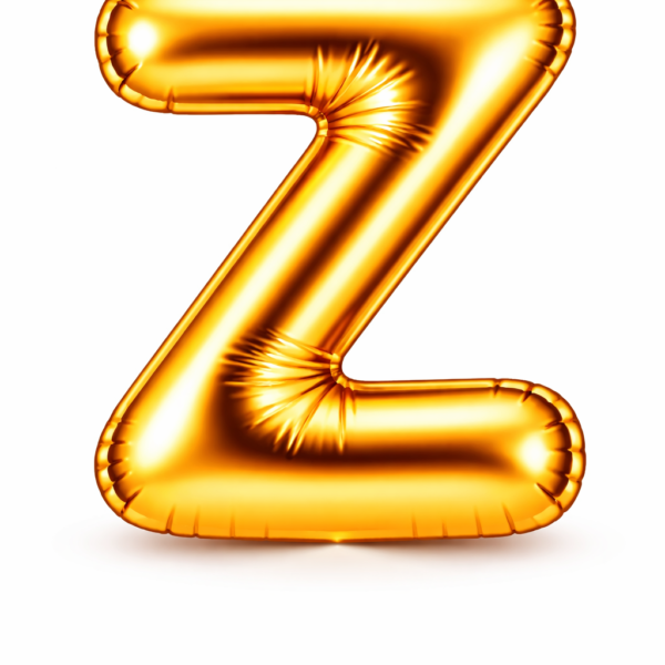 Z Harfi Gold Folyo Balon