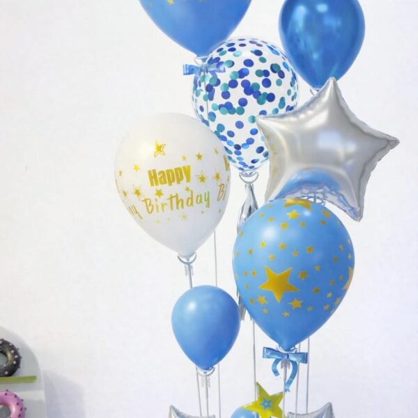Mavi Boy Doğum Günü Balon Standı (Balonsuz)