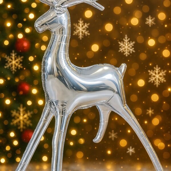 Geyik Gümüş Renk Folyo Balon 37 İnç