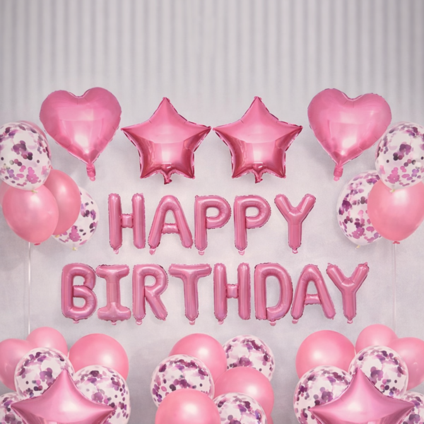41 Parça Doğum Günü Balon Konsepti - Happy Birthday Seti ENG-B1053