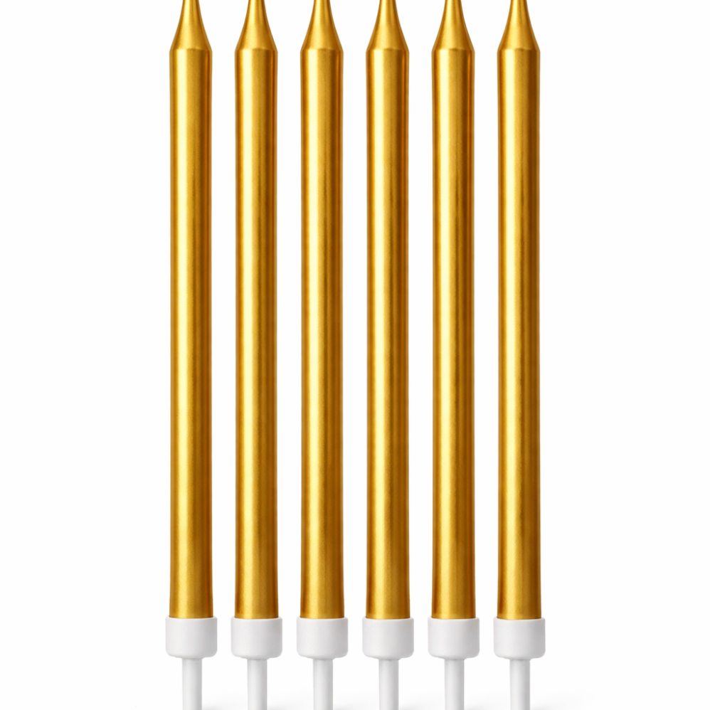 6'Lı Sade Model Gold Mum