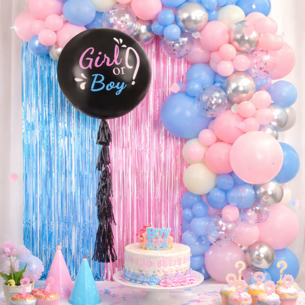 68 Parça Cinsiyet Balon Konsepti - Baby Shower Seti ENG-B1083