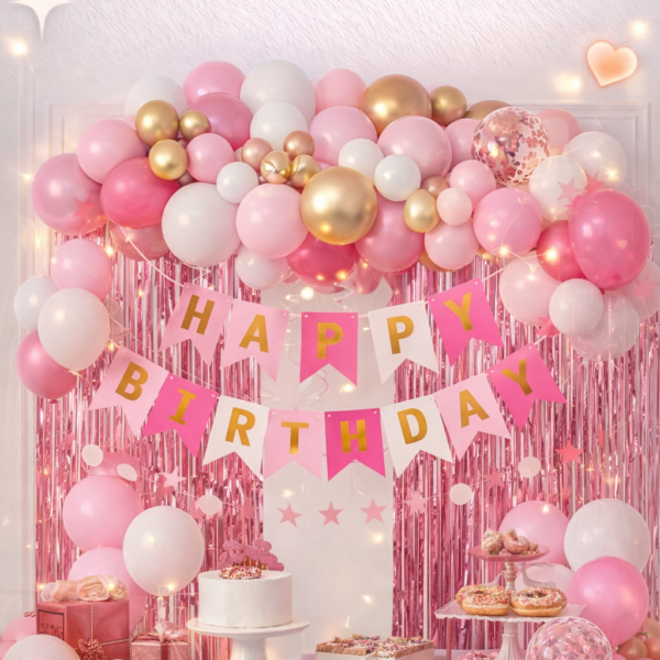 45 Parça Doğum Günü Balon Konsepti - Happy Birthday Seti ENG-B1058