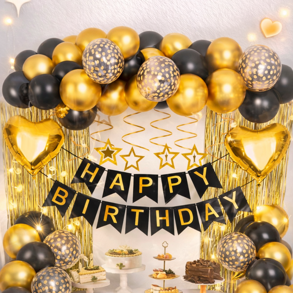 45 Parça Doğum Günü Balon Konsepti - Happy Birthday Seti ENG-B1057