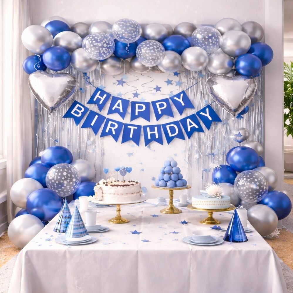 45 Parça Doğum Günü Balon Konsepti - Happy Birthday Seti ENG-B1055