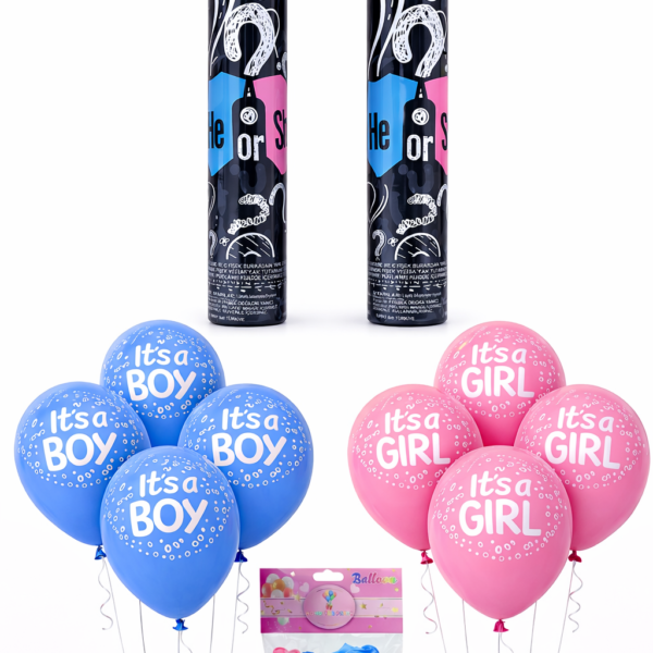 Mavi Renk Baby Shower Seti - 2 Adet Mavi Konfeti - 10'lu Balon